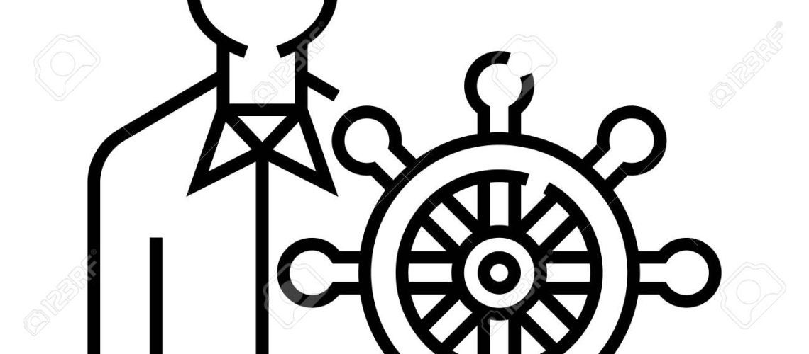 Managing director line icon, concept illustration, outline symbol, vector sign, linear symbol.
