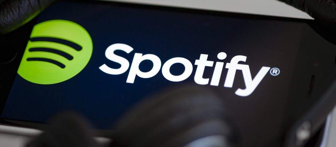 Berlin, Germany - April 20: The logo of the music streaming service Spotify is displayed on a smartphone on April 20, 2017 in Berlin, Germany. (Photo Illustration by Thomas Trutschel/Photothek via Getty Images)